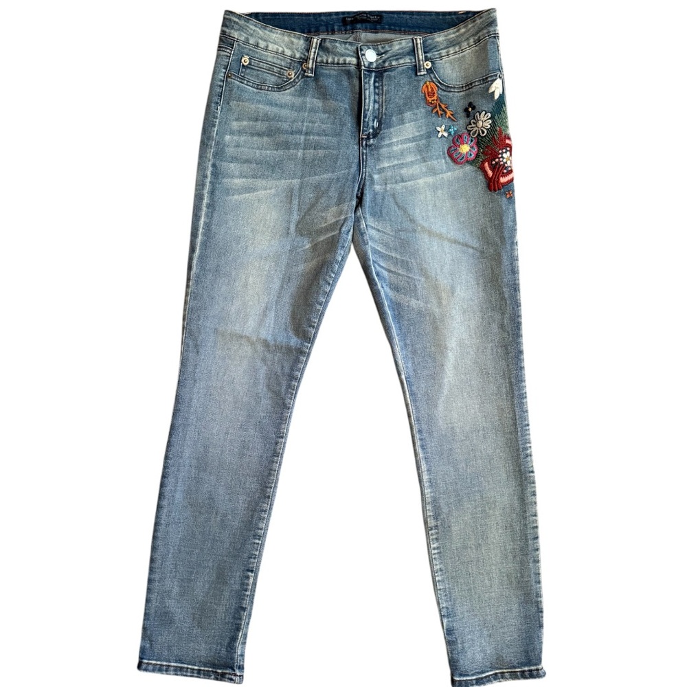 Embroidered Blue Jeans